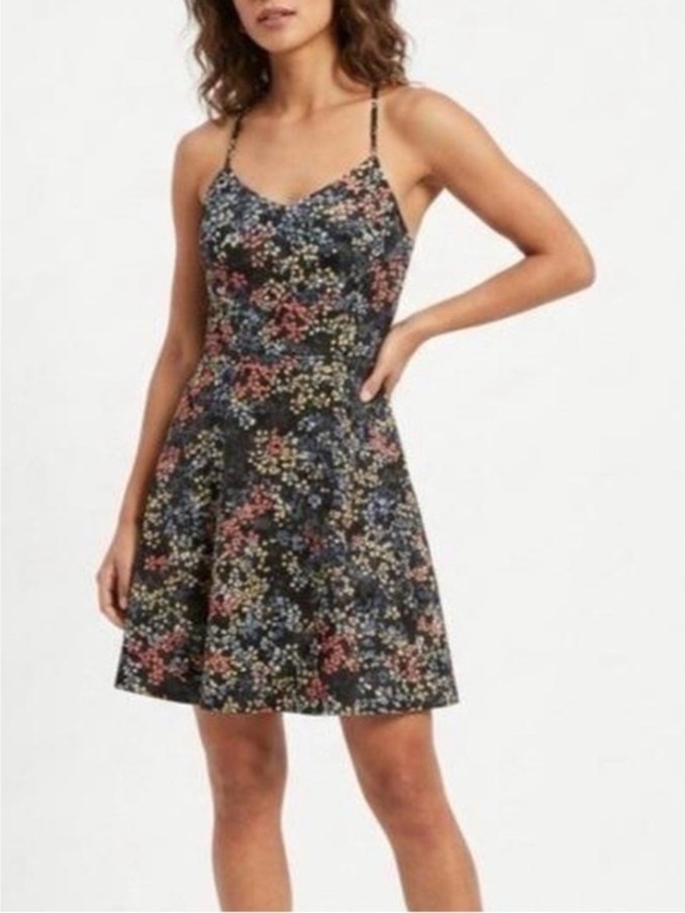 Banana Republic Floral A-line Cami Dress Small 0 Fit Flare
